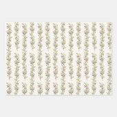 Vintage Botanical Christmas Red Berry Garland Geschenkpapier Set (Vorderseite 3)