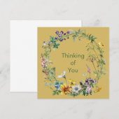 Vintage Botanical Circle Wreath Notecards with Env Mitteilungskarte (Vorne/Hinten)