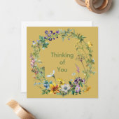 Vintage Botanical Circle Wreath Notecards with Env Mitteilungskarte (Vorderseite/Rückseite Beispiel)