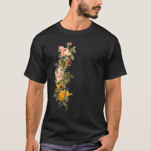 Vintage Botanical Climbing Rose V-Shirt T-Shirt