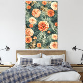Vintage Botanical Elegance Leinwanddruck (Insitu (Schlafzimmer))