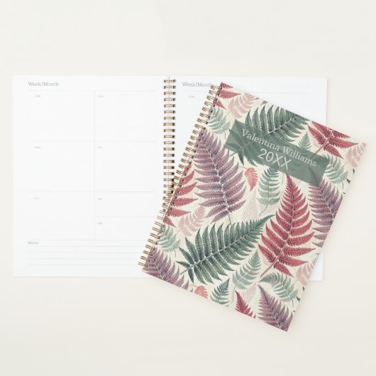 Vintage Botanical Fern Monogram Planer (Anzeige)