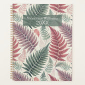 Vintage Botanical Fern Monogram Planer (Vorderseite)