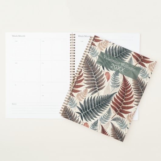 Vintage Botanical Fern Monogram Planer (Anzeige)