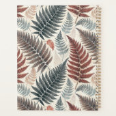Vintage Botanical Fern Monogram Planer (Rückseite)