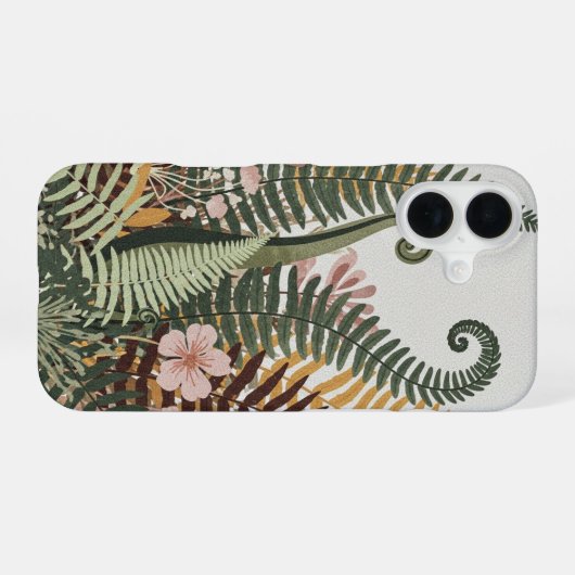 Vintage Botanical Ferns iPhone 16 Hülle (Rückseite (Horizontal))