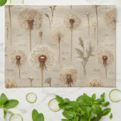 Vintage Botanical Floral Pattern (10) Geschirrtuch (Gefaltet)