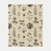 Vintage Botanical Floral Pattern (11) Fleecedecke (Vorderseite)