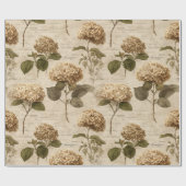 Vintage Botanical Floral Pattern (1) Geschenkpapier (Flach)
