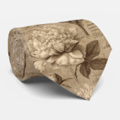 Vintage Botanical Floral Pattern (1) Krawatte (Gerollt)