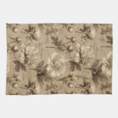 Vintage Botanical Floral Pattern (2) Geschirrtuch (Horizontal)