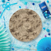 Vintage Botanical Floral Pattern (2) Pappteller (Party)