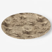 Vintage Botanical Floral Pattern (2) Pappteller (Schrägansicht)