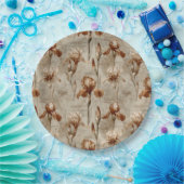 Vintage Botanical Floral Pattern (4) Pappteller (Party)