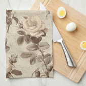 Vintage Botanical Floral Pattern (5) Geschirrtuch (Viertel Falte)