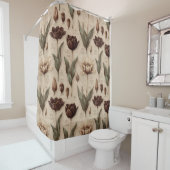 Vintage Botanical Floral Pattern (6) Duschvorhang (Beispiel)