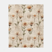 Vintage Botanical Floral Pattern (8) Fleecedecke (Vorderseite)