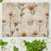 Vintage Botanical Floral Pattern (8) Geschirrtuch (Gefaltet)