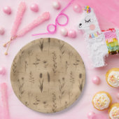 Vintage Botanical Floral Pattern (9) Pappteller (Party)