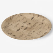 Vintage Botanical Floral Pattern (9) Pappteller (Schrägansicht)
