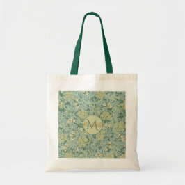 Vintage Botanical Floral Teal and Green Tote Bag Tragetasche