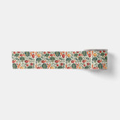 Vintage Botanical Gemüsegarten-Muster Satinband (Vorderseite)