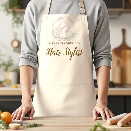 Vintage Botanical Hair Stylist Schürze