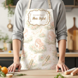 Vintage Botanical Hair Stylist Schürze