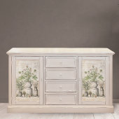 Vintage botanical herbs rustic parchment farmhouse seidenpapier