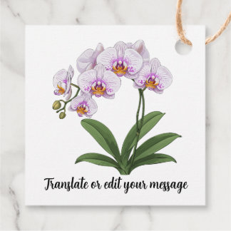 Vintage Botanical Hibiscus Flower edit Geschenkanhänger