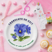 Vintage Botanical Hibiscus Flower edit Pappteller (Party)