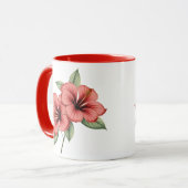 Vintage Botanical Hibiskus-Kaffeetasse, Teetasse (Vorderseite Links)