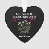 Vintage Botanical Home-Grown Valentines Scientific Ornament (Vorderseite)