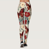 Vintage Botanical Illustration Leggings (Rückseite)