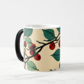 Vintage Botanical Leaf Pattern Mug Desig Verwandlungstasse (Vorderseite Links)