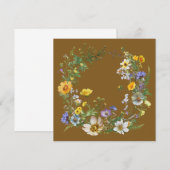 Vintage Botanical Loop Wreath Paper Cards Mitteilungskarte (Vorne/Hinten)
