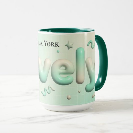 Vintage Botanical Lovely Personalized Keepsake Tasse (VorderseiteRechts)