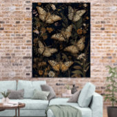 Vintage Botanical Moths & Flowers  Poster