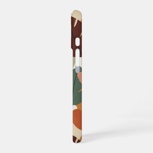 Vintage Botanical Pattern iPhone 16 Hülle (Linke Seite)