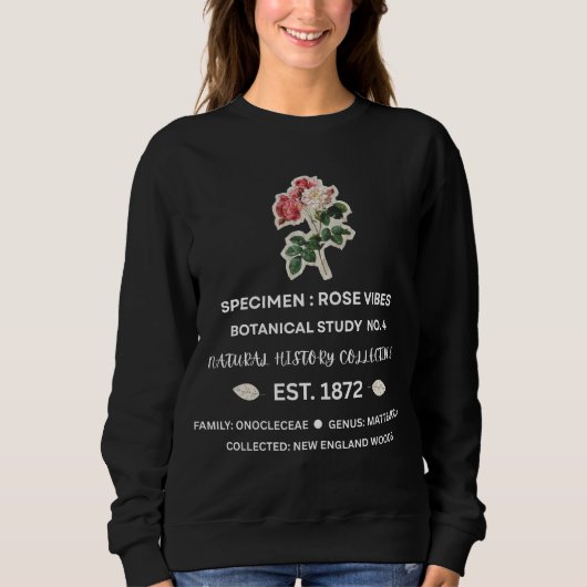 Vintage Botanical Rose Vibes Sweatshirt (Vorderseite)