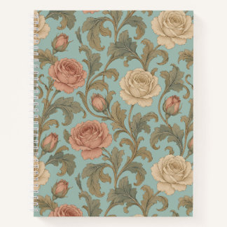 Vintage Botanical Roses Notizblock