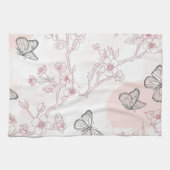 Vintage Botanical Schmetterling Toile-Muster (8) Geschirrtuch (Horizontal)