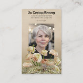 Vintage Botanical Tribute Prayer Card Visitenkarte (Vorderseite)