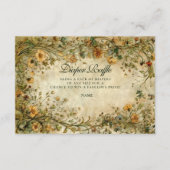 Vintage Botanical Wildflower Diapper Raffle  Begleitkarte (Vorderseite)