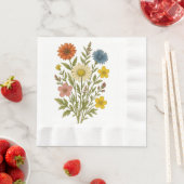 Vintage Botanical Wildflower napkins Serviette (Beispiel)