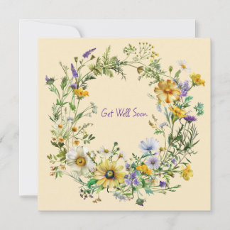 Vintage Botanical Wreath Art Note Cards Mitteilungskarte
