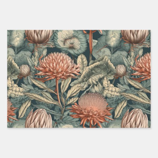 Vintage Botanicals Geschenkpapier Set (Vorderseite)