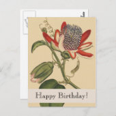 Vintage Botanicals Happy Birthday Postcard Postkarte (Vorne/Hinten)