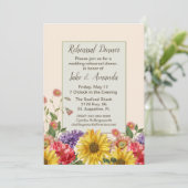 Vintage Botanicals Hochzeitsessen Probe Einladung (Stehend Vorderseite)