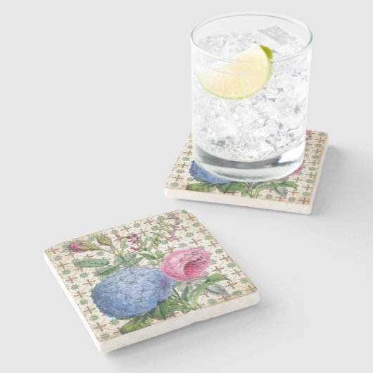 Vintage Botanicals Steinuntersetzer (Seitenansicht)